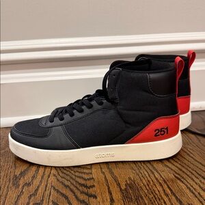 Atoms Black and Red Sneakers